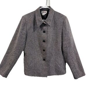 Button Front Blazer Winter Workwear Size 12 Minimalist